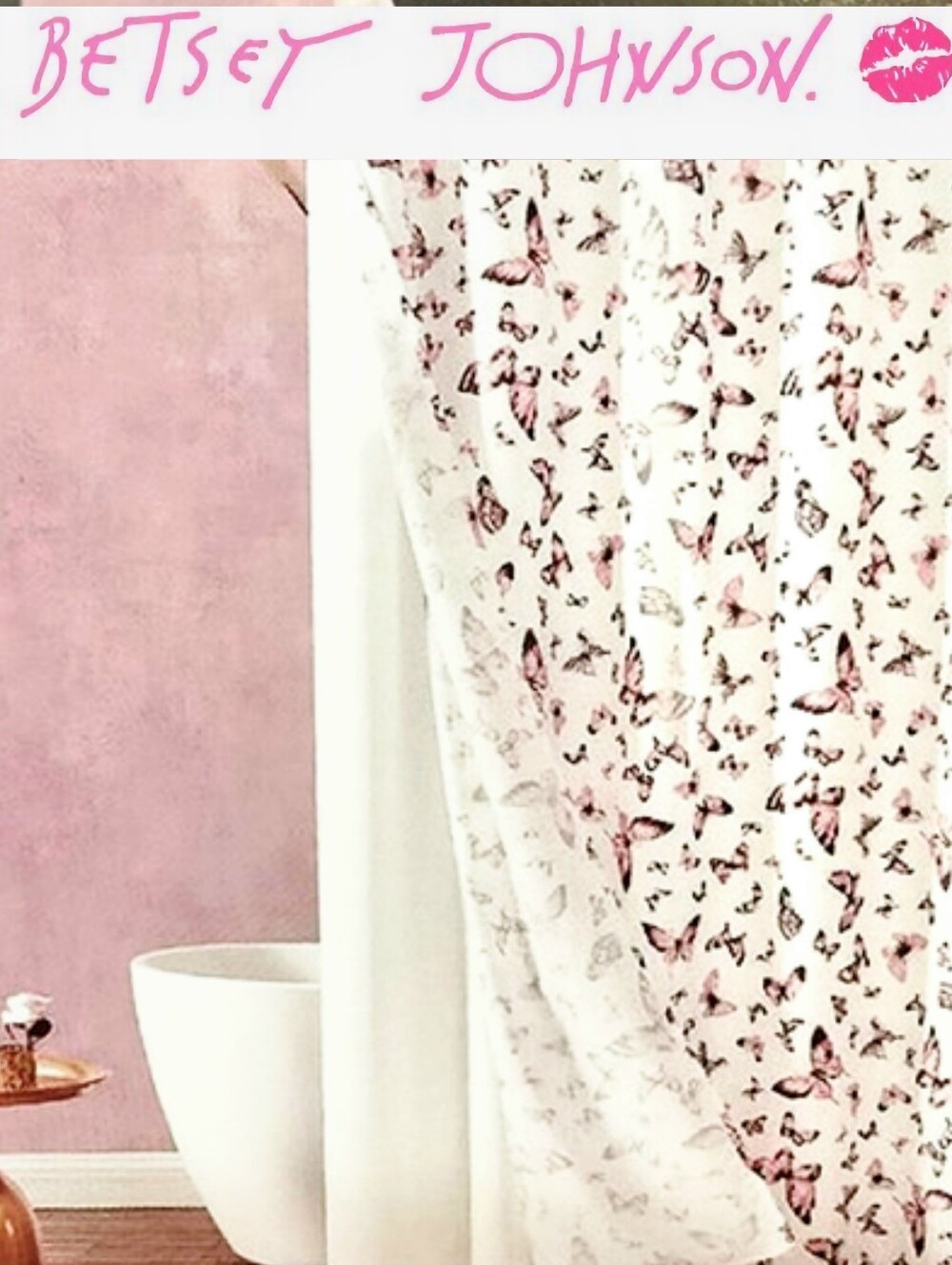 Betsey Johnson Butterfly 14-PC Shower Curtain Set